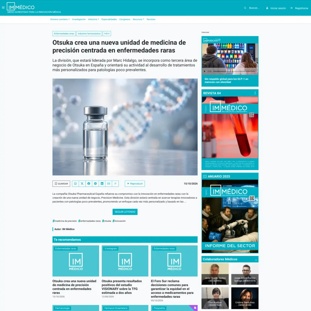 Otsuka crea una nueva unidad de medicina de precisión centrada en enfermedades raras