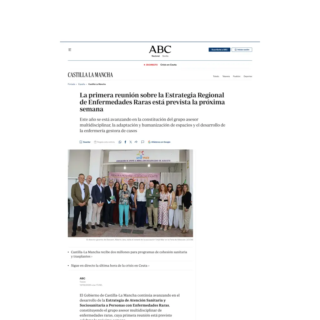 La primera reunión sobre la Estrategia Regional de Enfermedades Raras está prevista la próxima semana