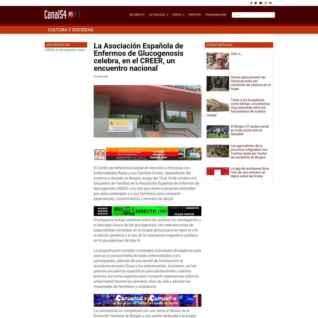 La Asociación Española de Enfermos de Glucogenosis celebra, en el CREER, un encuentro nacional