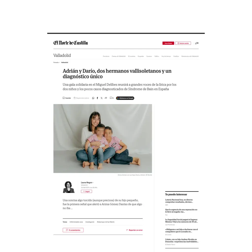 Adrián y Darío, dos hermanos vallisoletanos y un diagnóstico único